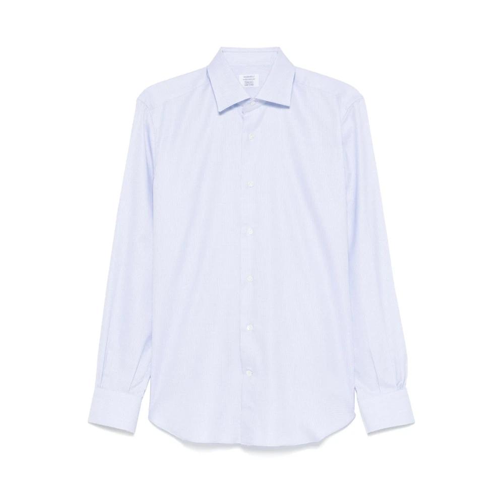 Mazzarelli Lichtblauwe Button-Up Overhemd Blue Heren