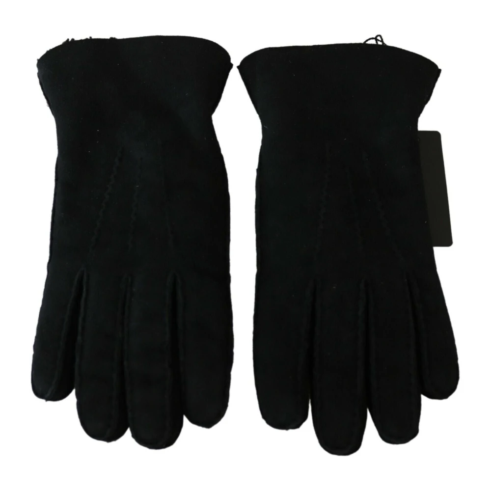 Dolce & Gabbana Women's Black Motorcycle Biker Mitten Gloves - Gloves - One Size - Accessories