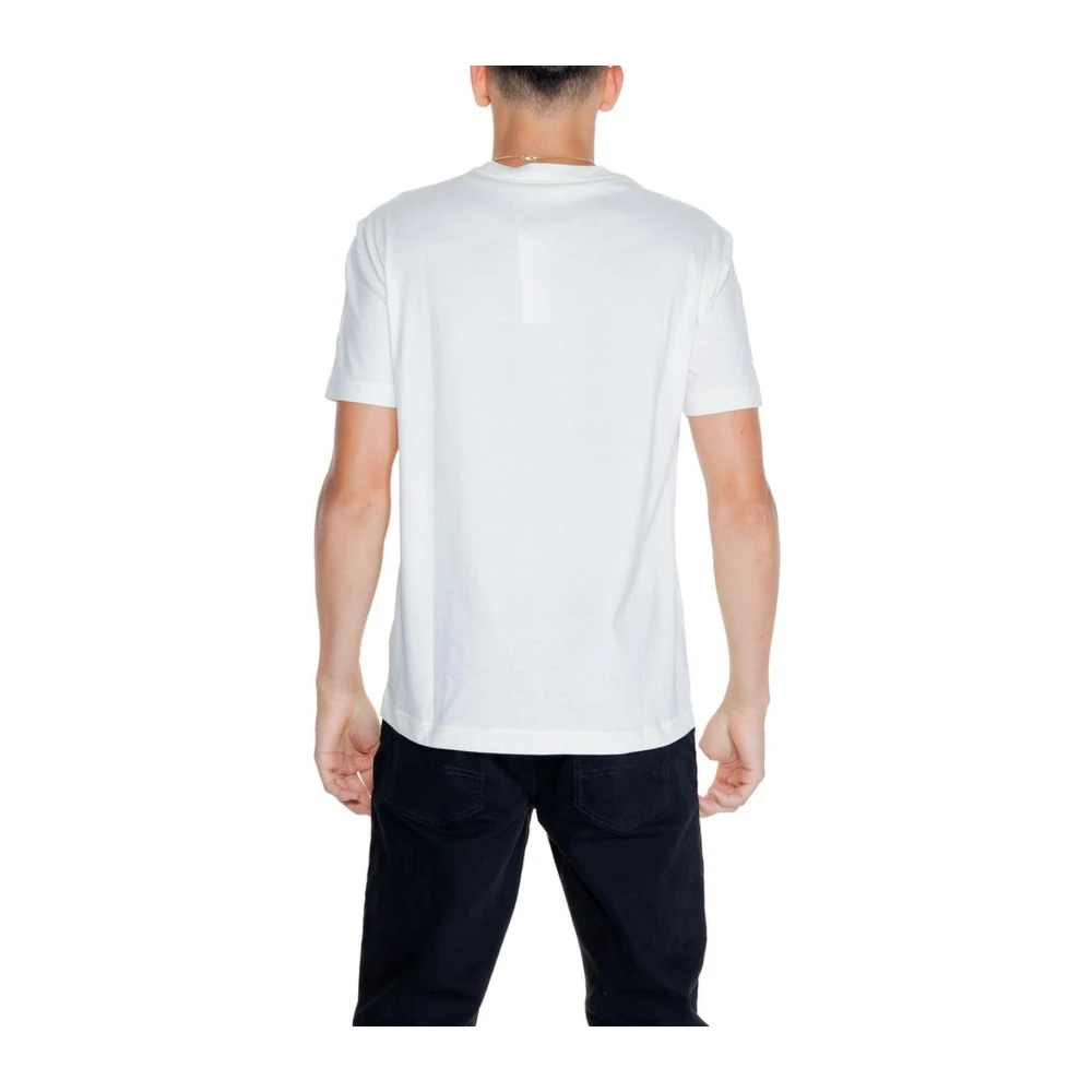 Calvin Klein Witte Katoenen Crew Neck T-Shirt White Heren