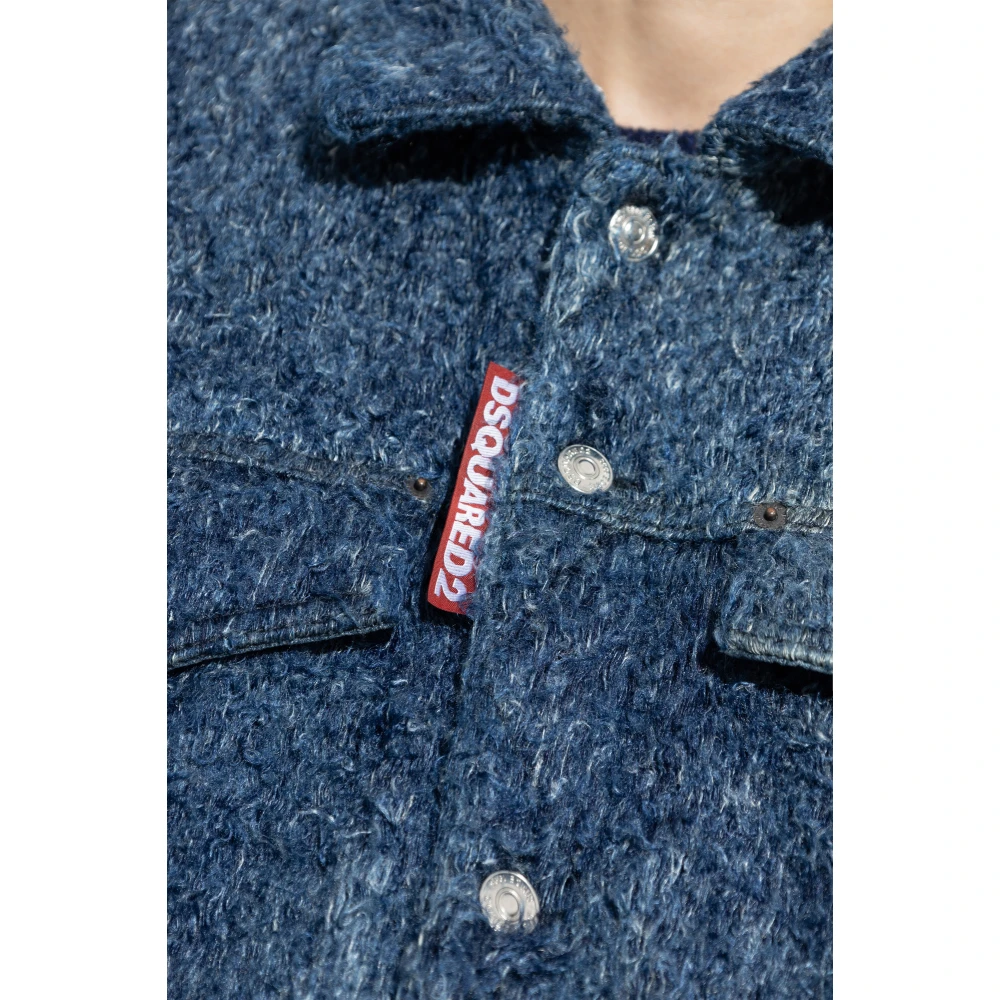 Dsquared2 Jas met logo Blue Dames