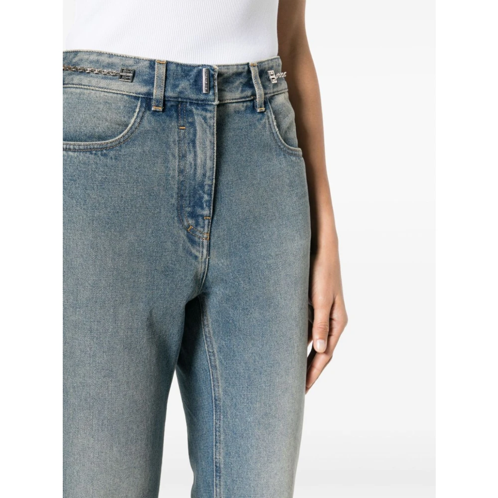 Givenchy Bootcut Jeans met Kettingdetails Blue Dames