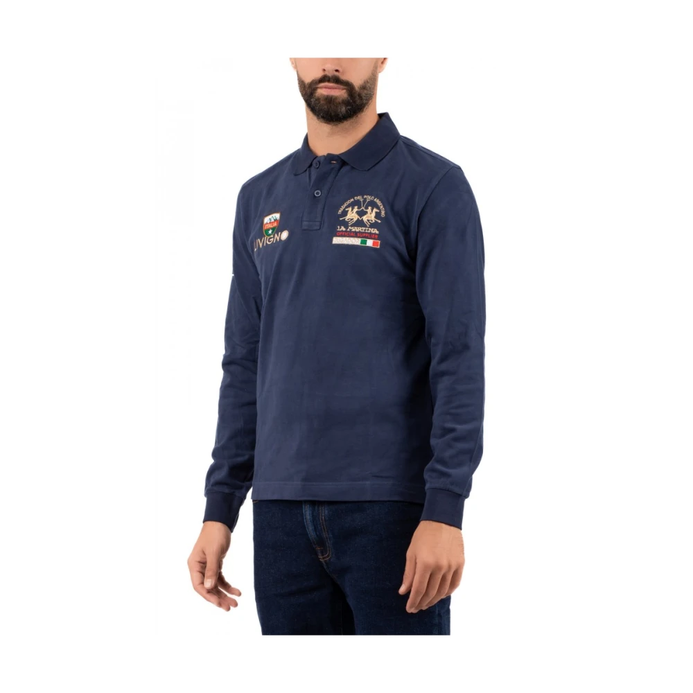 LA MARTINA Heren Polo Klassieke Stijl Blue Heren
