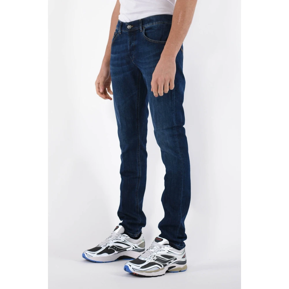Dondup Gebruikte Skinny Jeans met Metalen Logo Blue Heren