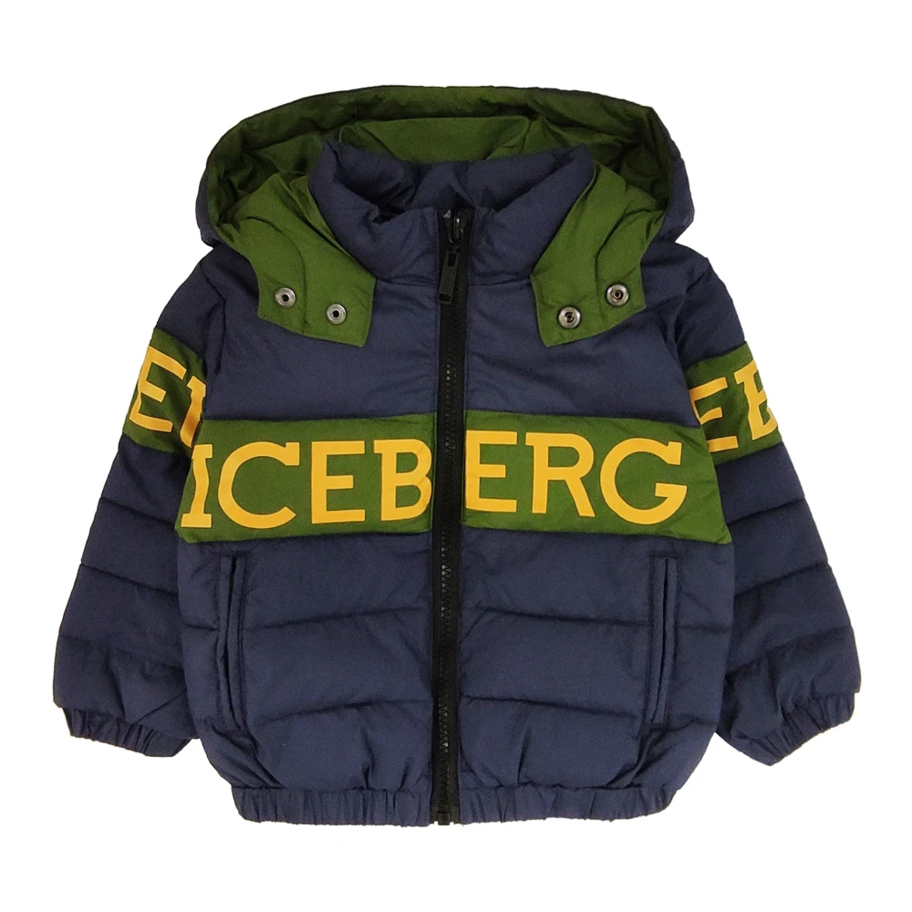 Iceberg Boys Blue Winter Jackets, 12 M, Bomber Jacket