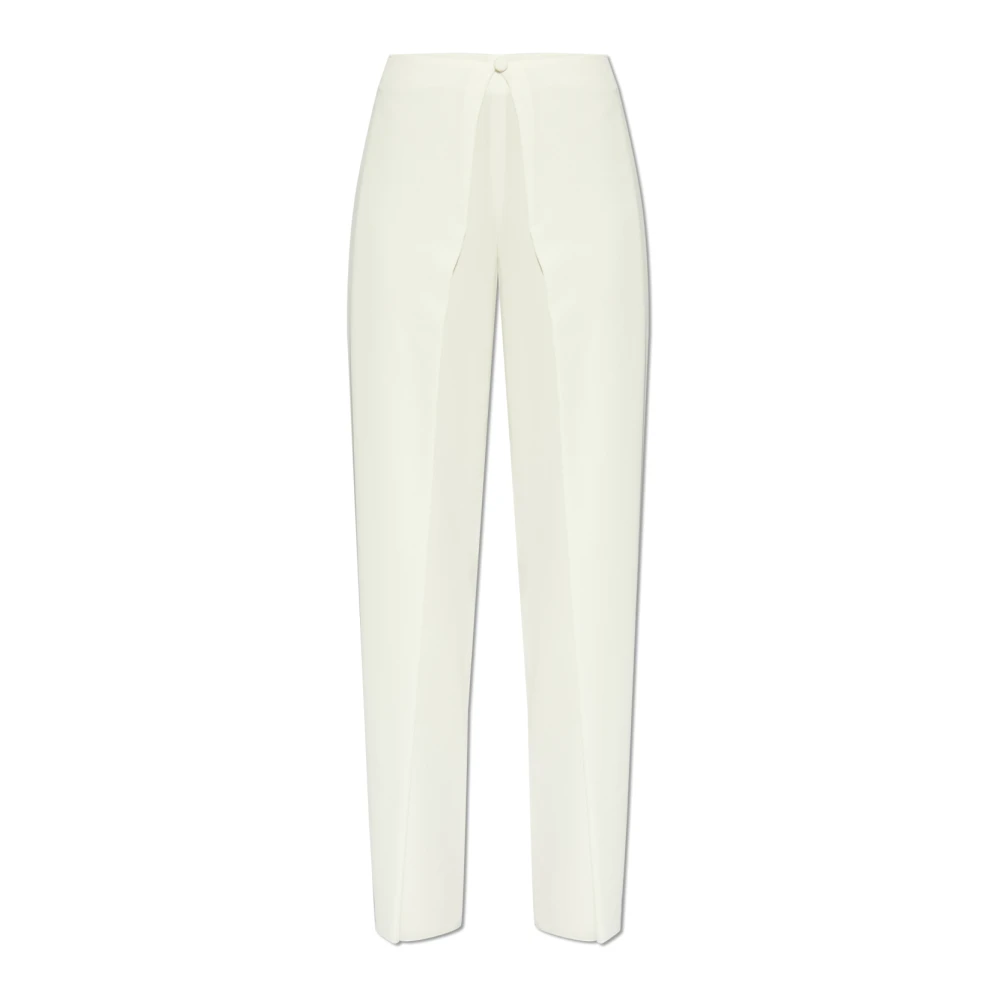 Emporio Armani Geplooide broek White Dames