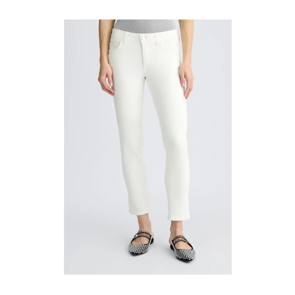 Liu Jo Blauwe Denim Jeans Wit White Dames