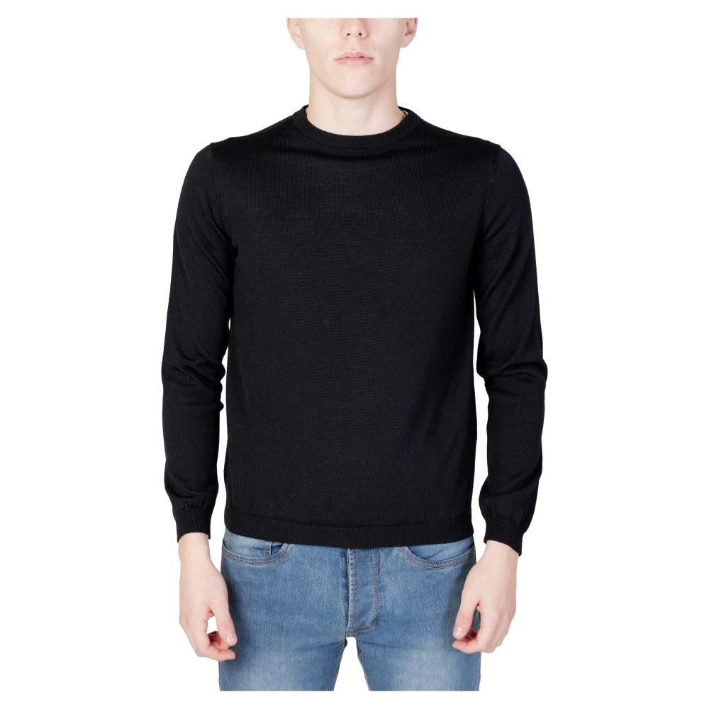 Alviero Martini 1a Classe Heren Trui Herfst Winter Collectie Black Heren