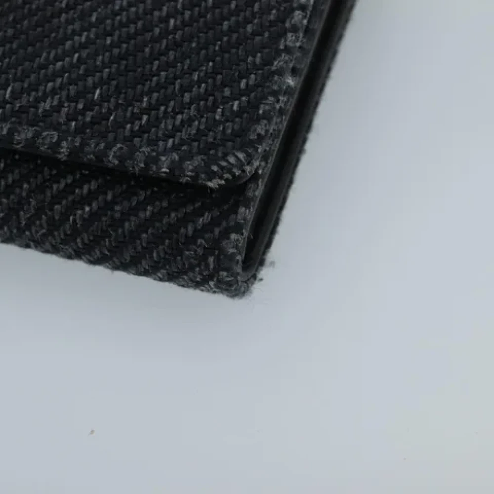 Chanel Vintage Pre-owned Canvas wallets Blue Dames