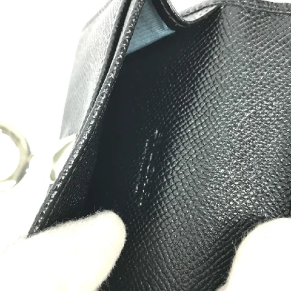Bvlgari Vintage Pre-owned Leather wallets Black Dames