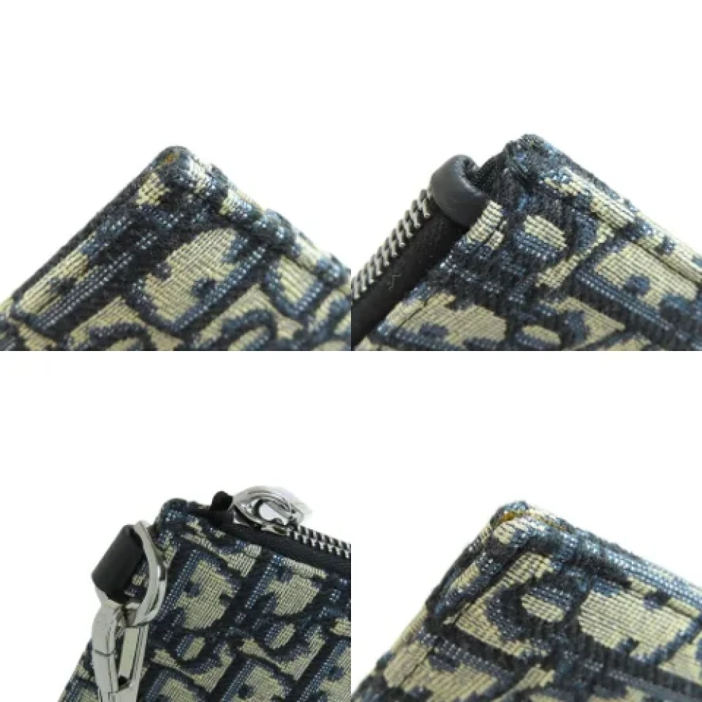 Dior Vintage Pre-owned Canvas clutches Blue Dames
