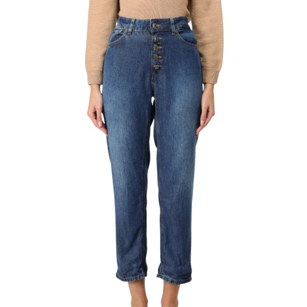 Dondup Women's Blue Cropped Jeans, W28, Pantalone Koons Gioiello Cropped Jeans