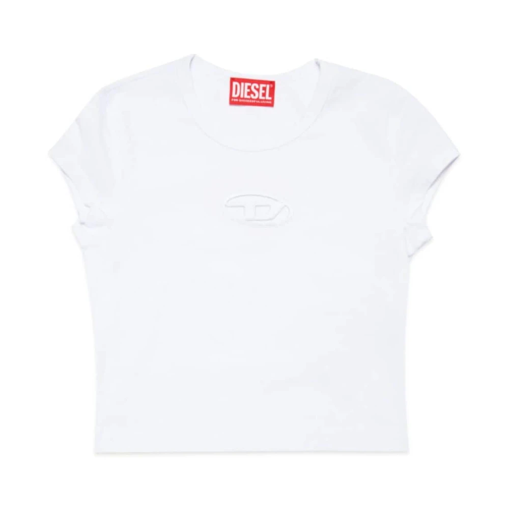 Diesel Girls White T-Shirts And Polos - Kids Short Sleeve T-Shirts - 10 Y - Kids