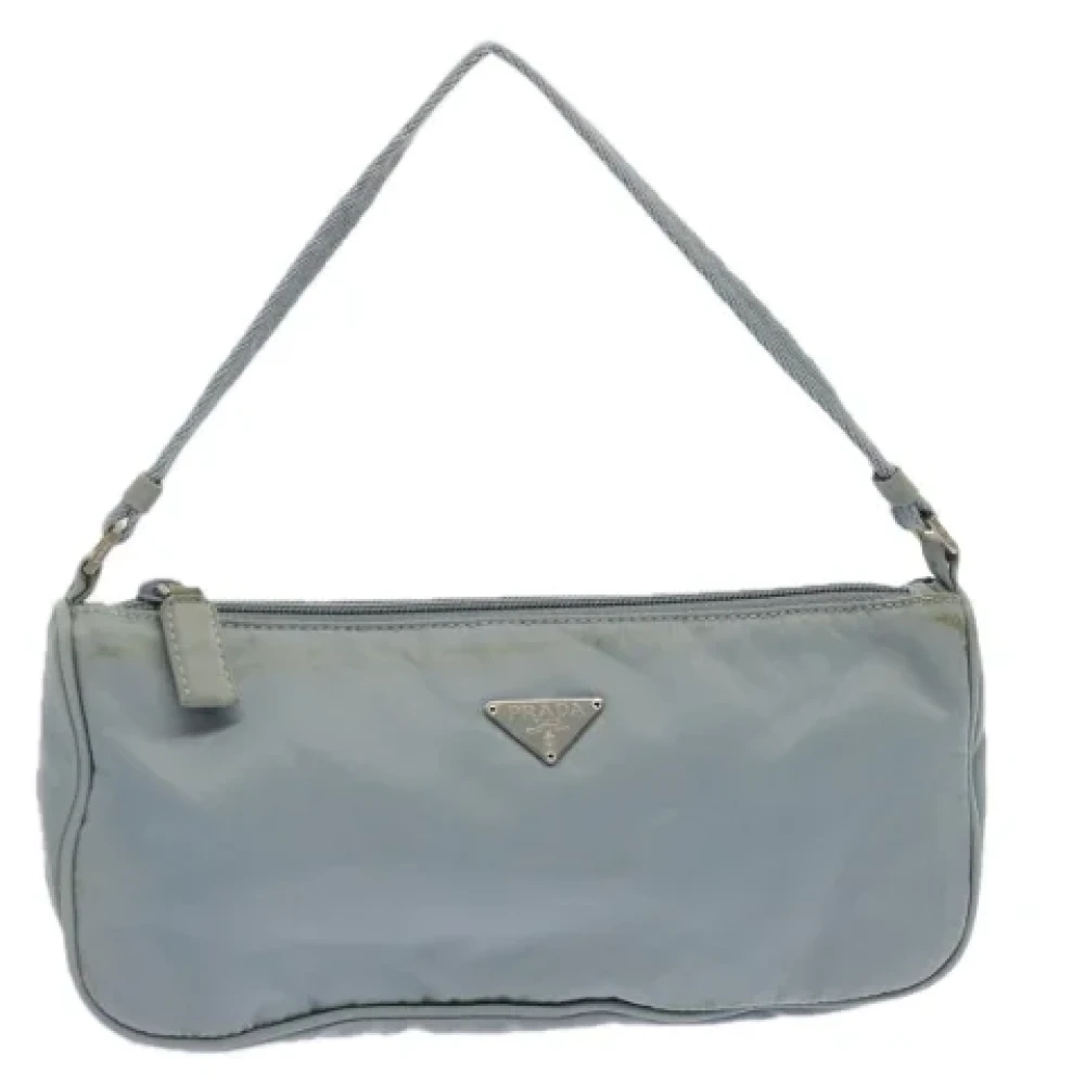 Prada Vintage Pre-owned Nylon pouches Blue Dames