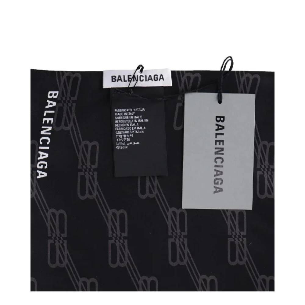Balenciaga Vintage Pre-owned Silk scarves Black Heren