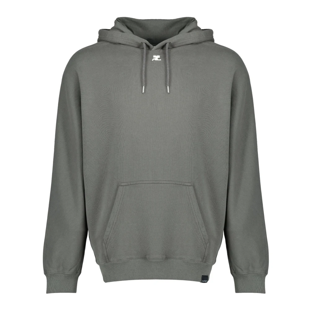 Courrèges Gray Oversized Hoodie - Male - Hoodies - M - Sweatshirts & Hoodies