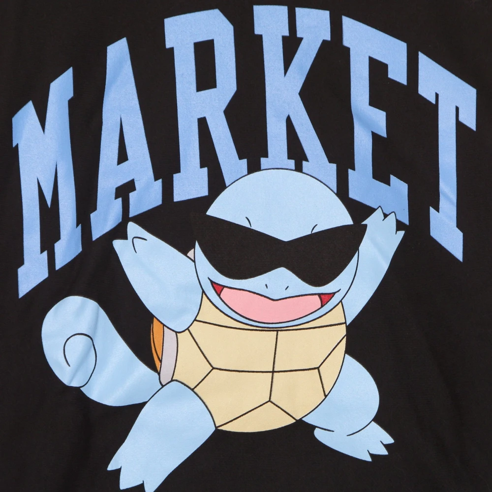 Market Squirtle Arc Crewneck Sweatshirt Pokemon Print Black Heren