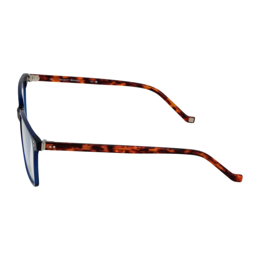 Hackett Blauwe Vierkante Optische Frames met Kunststof Lenzen Blue Heren