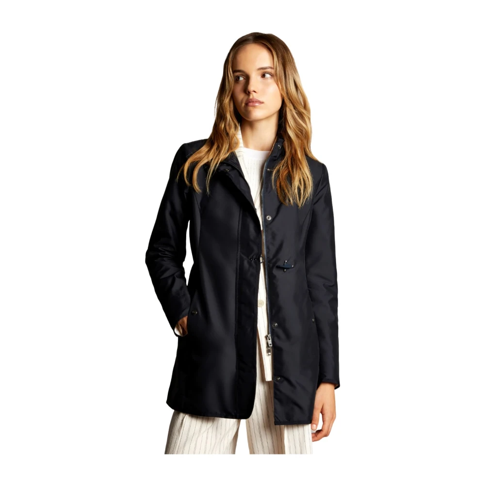 Fay, Jacka, Dam, M, Polyester, Teknisk överrock med grosgrain-detaljer