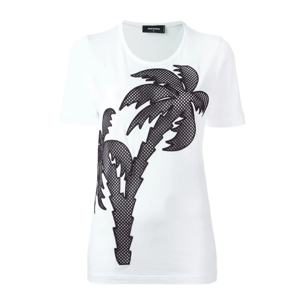 Dsquared2 Katoenen T-shirt White Dames