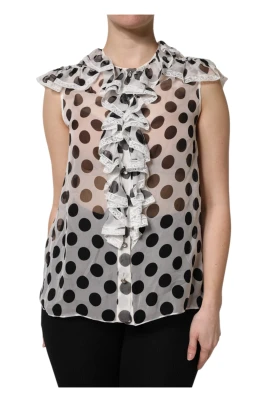 Prickig Ärmlös Blus Top