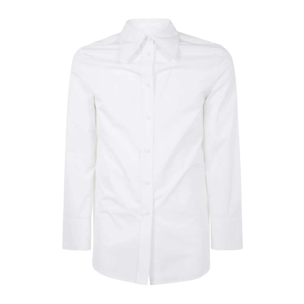 Jil Sander Damen Weiß Baumwoll-Popeline-Hemd