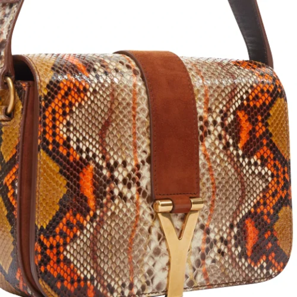 Yves Saint Laurent Vintage Pre-owned Leather shoulder-bags Brown Dames