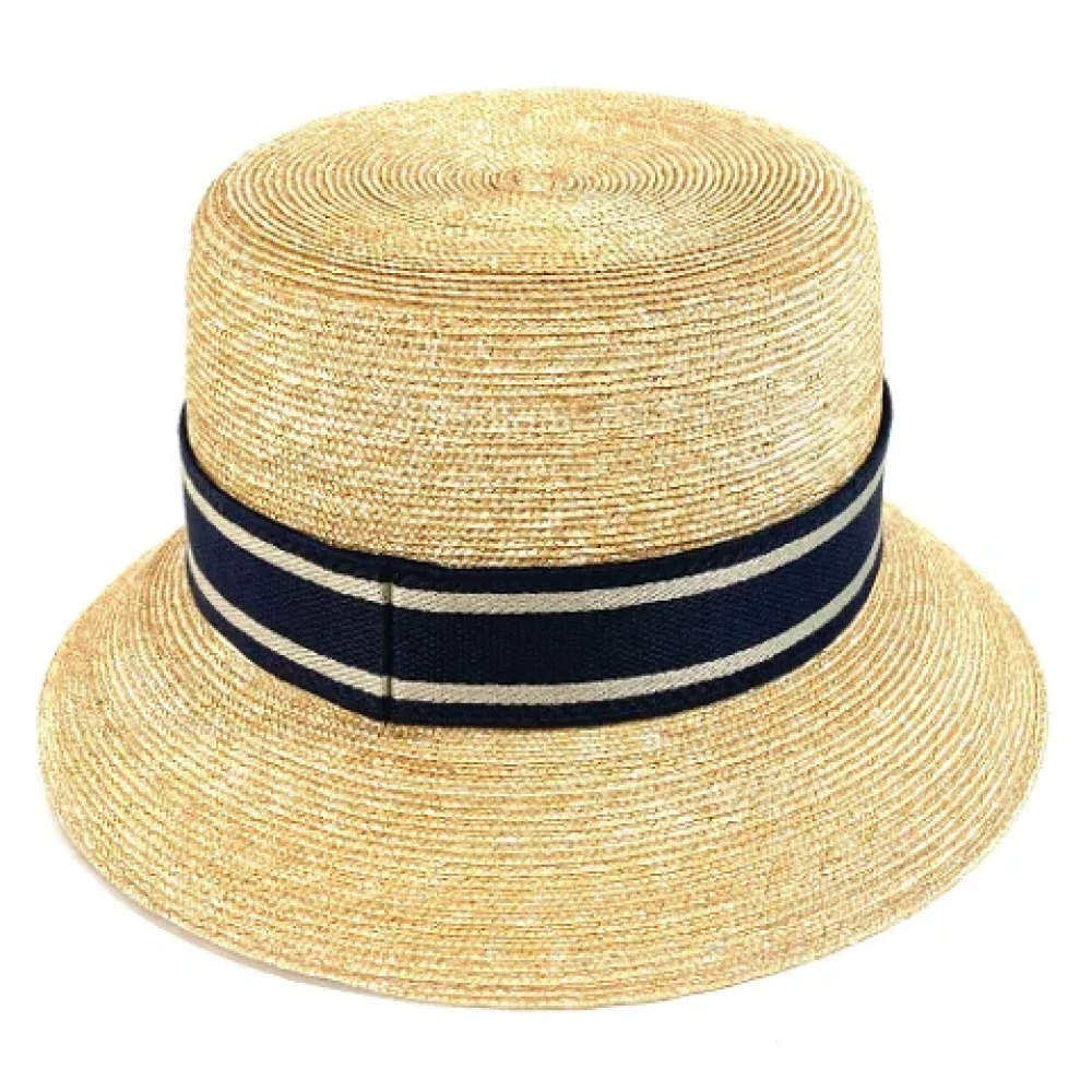 Dior Vintage Pre-owned Fabric hats Beige Dames