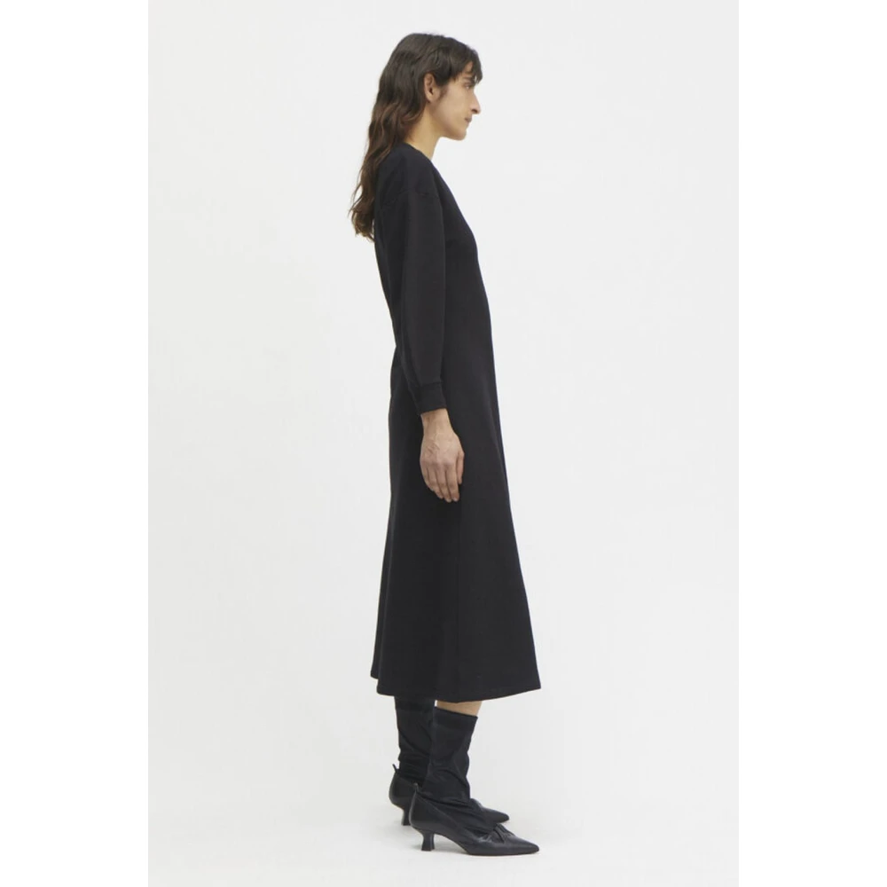 Rodebjer Katoenen Ballonmouw Jurk Black Dames