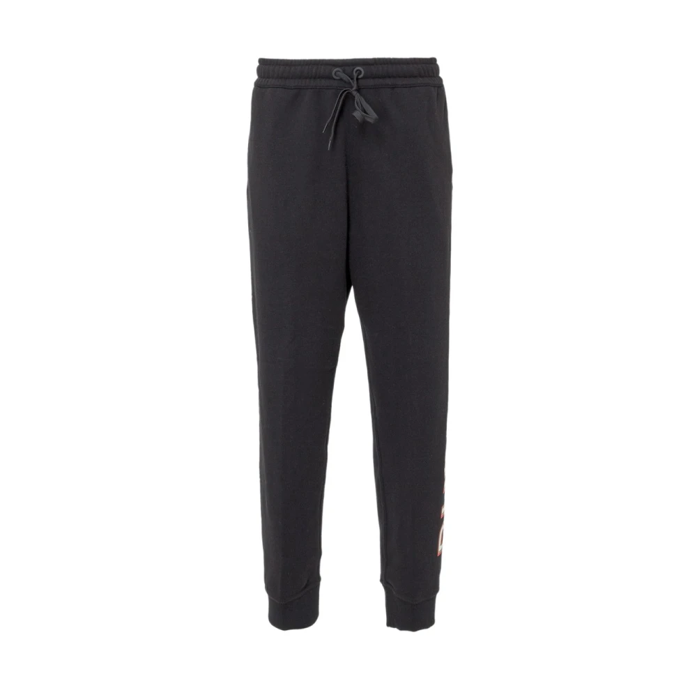 Burberry Svarta Joggers med Logo Print Black, Herr