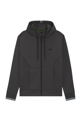 Randig Hoodie med Dragkedja - Regular Fit
