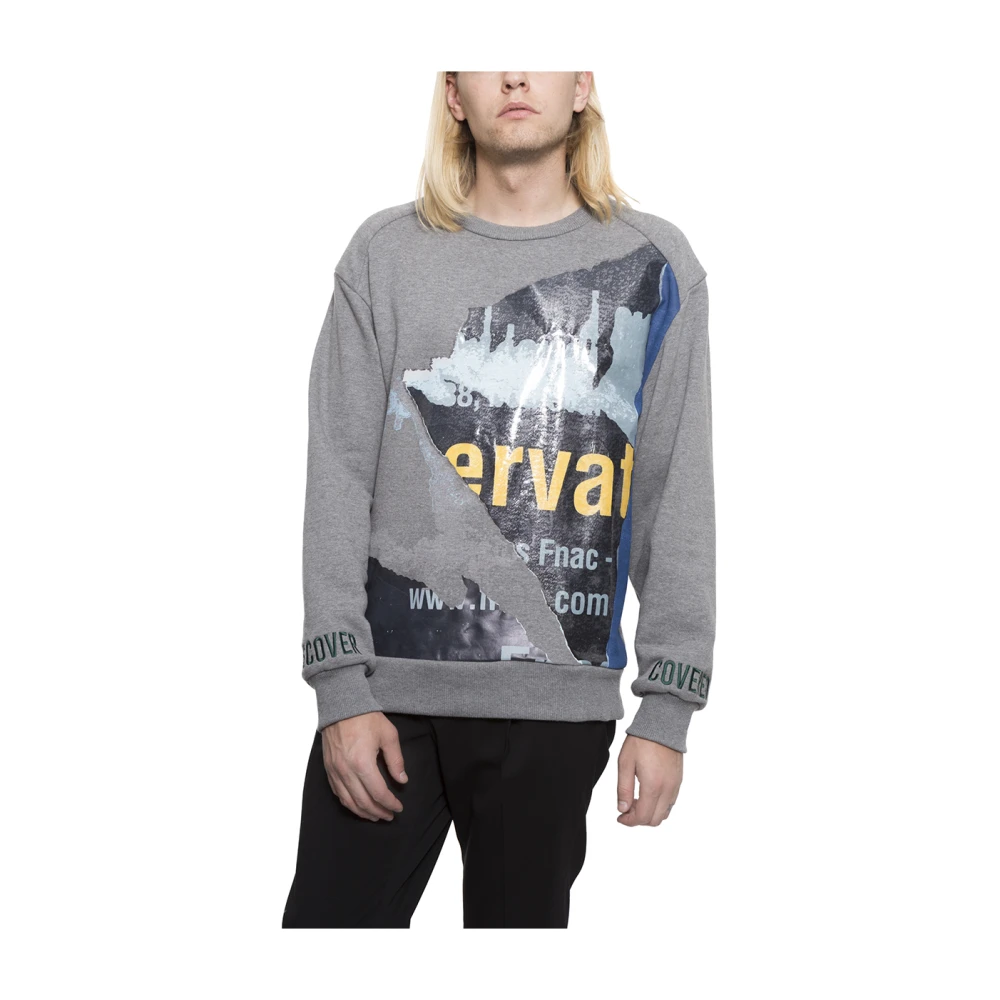 Juun.J Geborduurde Print Sweater Gray Heren