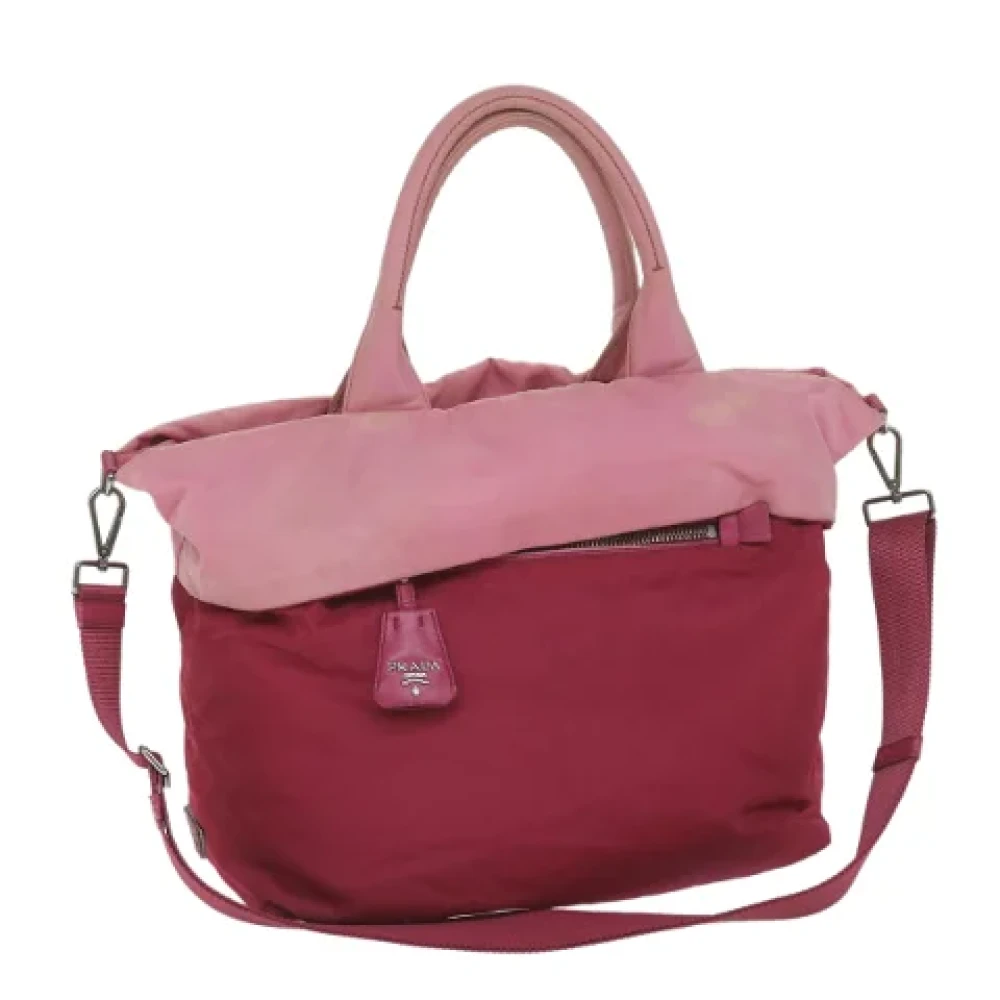 Prada Vintage Pre-owned Nylon prada-bags Pink Dames