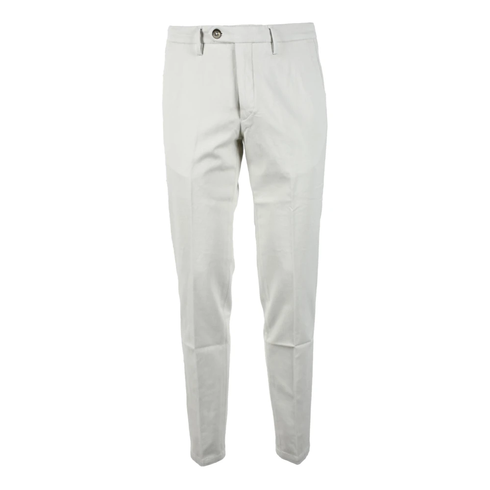 Michele Carbone Katoenmix Stretch Broek White Heren