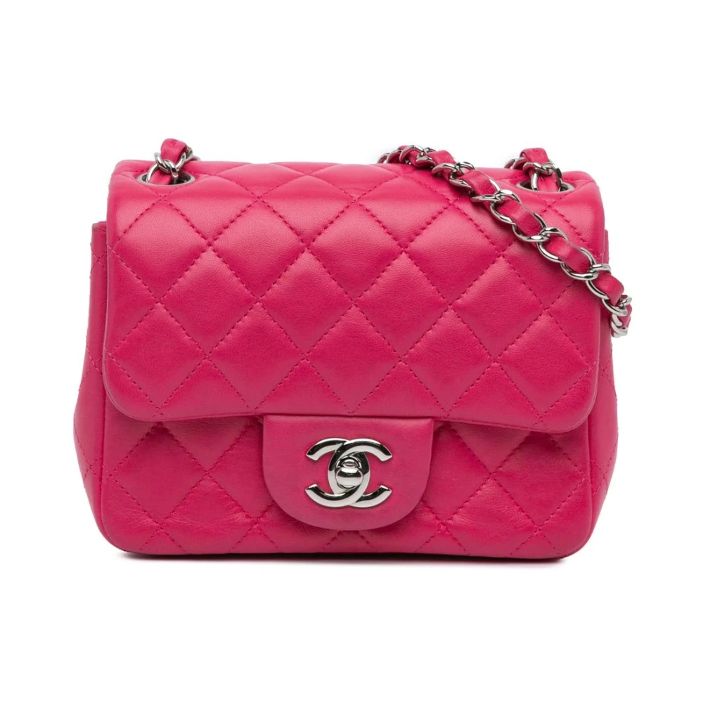 Chanel Vintage Women's Pink Pre-Owned Quilted Flap Shoulder Bag With Chain Strap