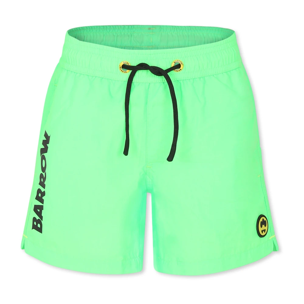Barrow Green Kids Swimming Trunks, Male, 14 Y, Swim Shorts With Logo Details
