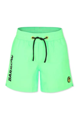 Gröna badshorts med logodetaljer