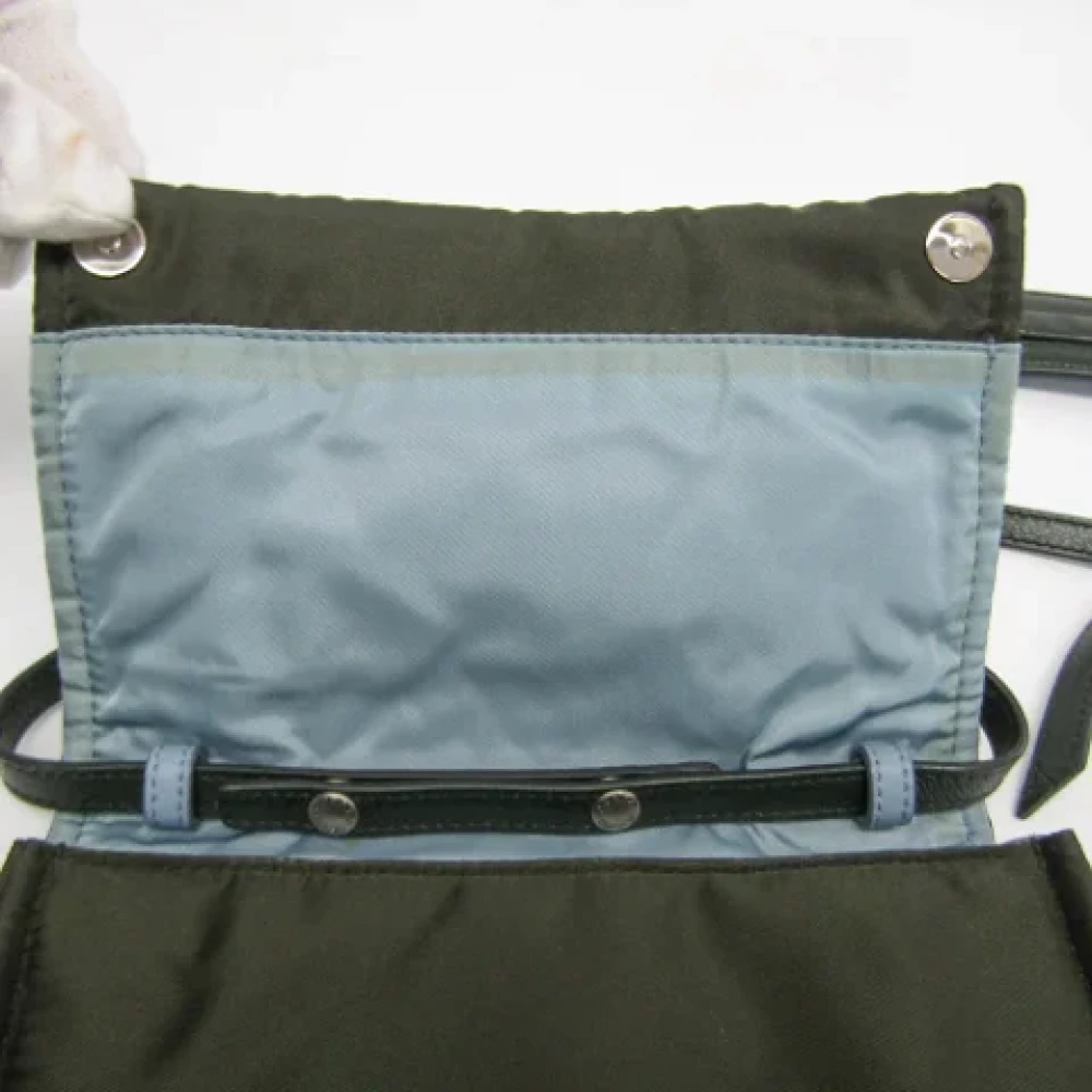 Prada Vintage Pre-owned Leather shoulder-bags Green Dames
