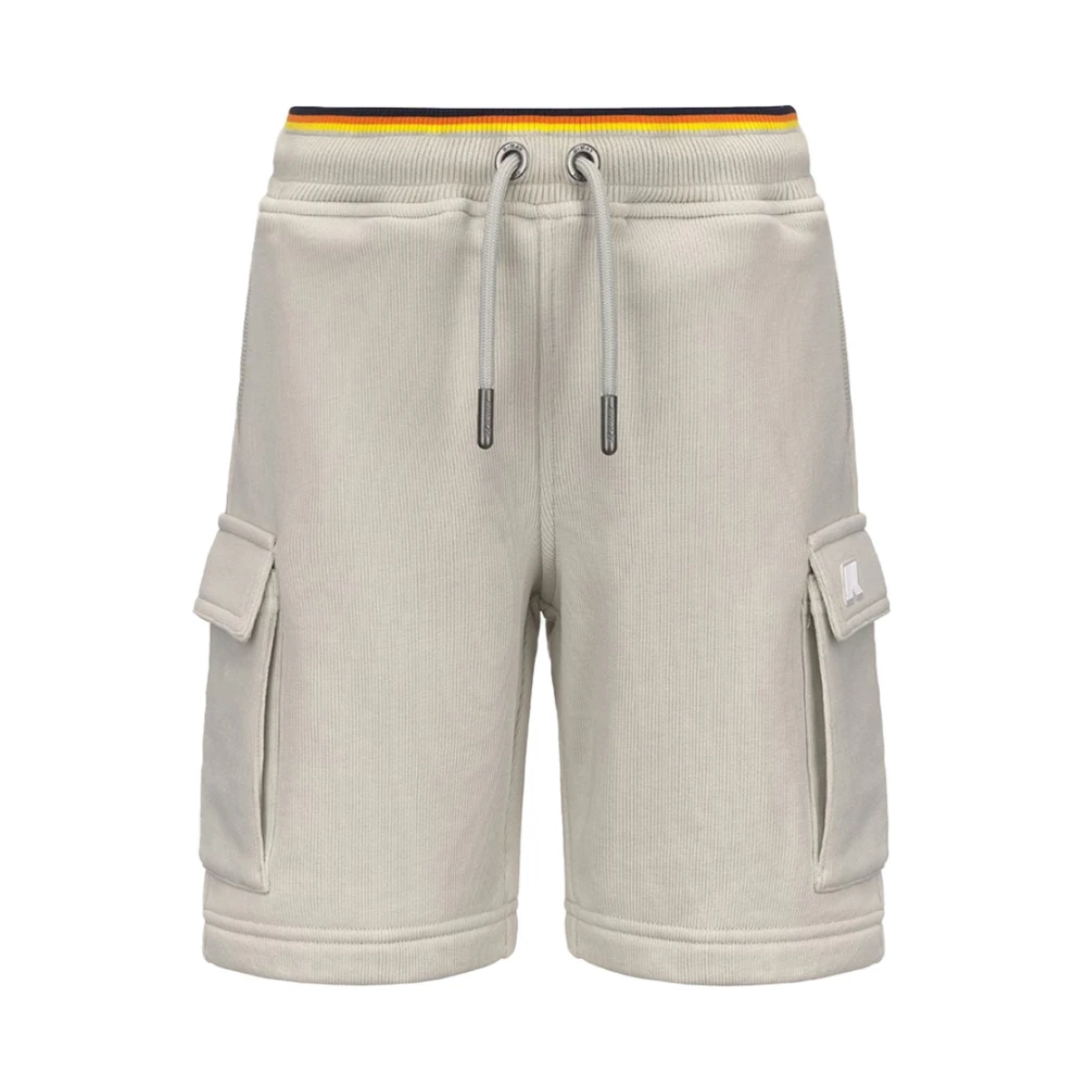 K-Way Boys Beige Shorts, 10 Y, Striped Bermuda Shorts