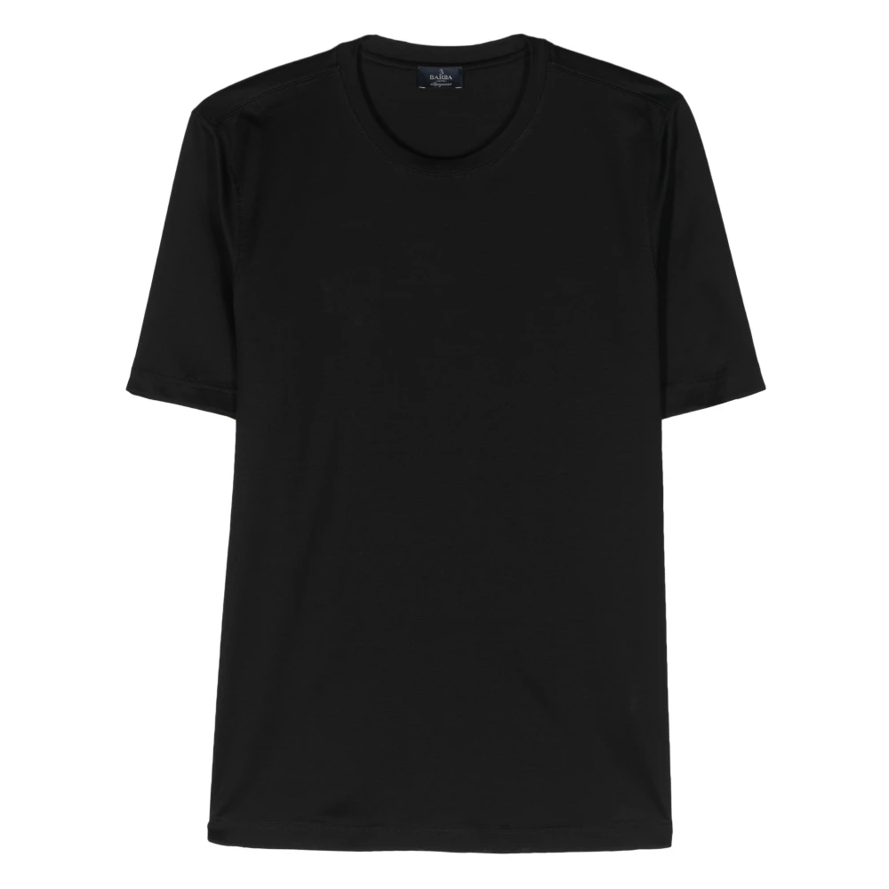 Barba Katoenen Melange T-shirt Gemaakt in Italië Black Heren