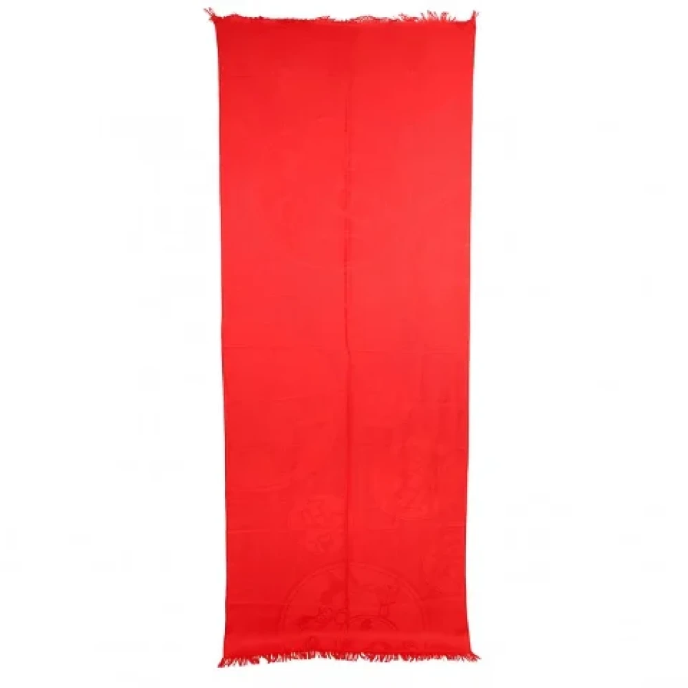 Hermès Vintage Pre-owned Cashmere scarves Red Dames
