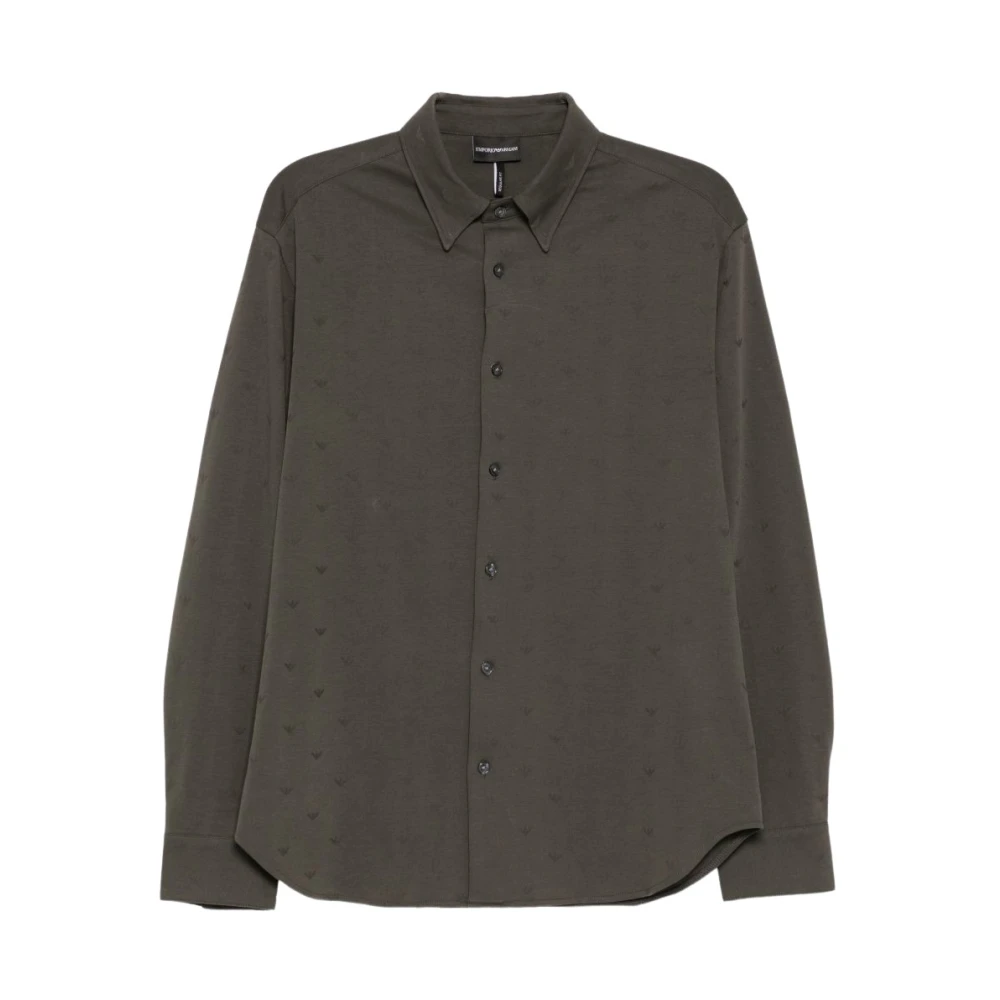 Emporio Armani Men's Gray Casual Shirts, Xl, Shirts