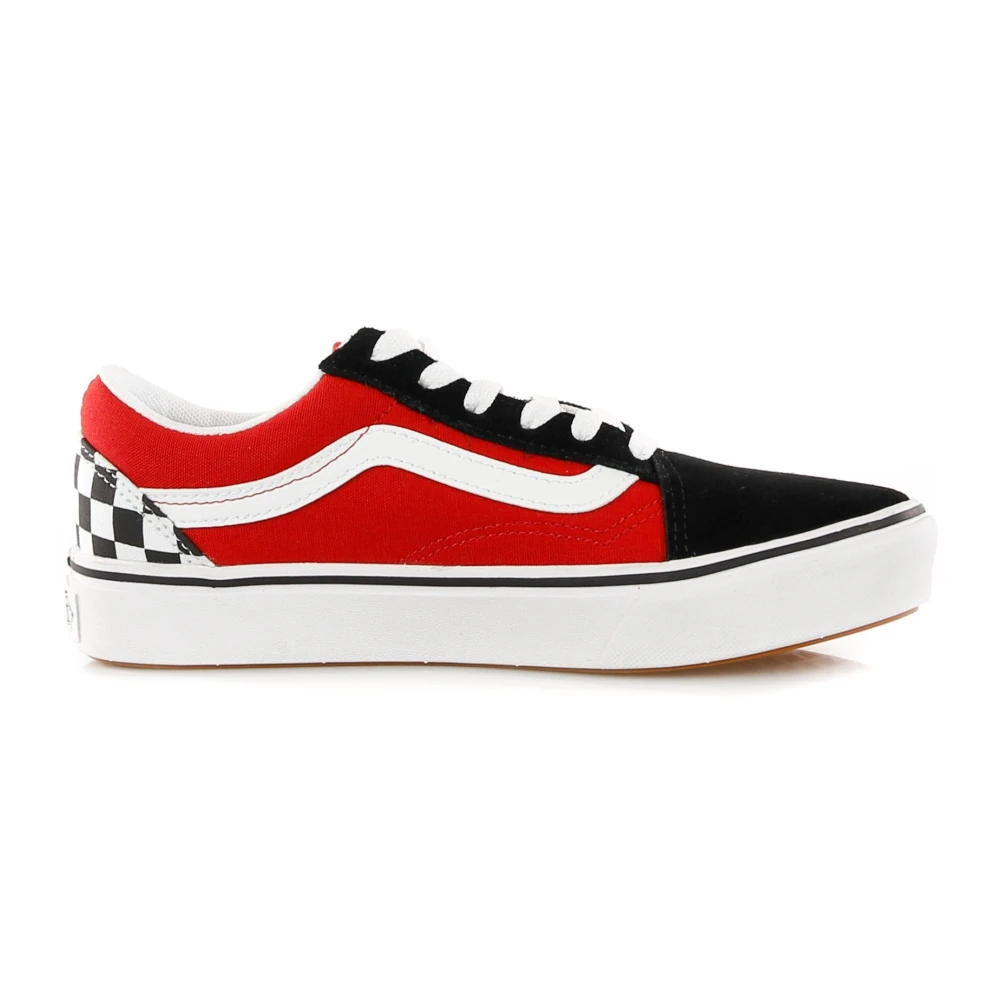 Vans Comfycush Old Skool Checkerboard Sneakers Svart/Röd Multicolor, Herr