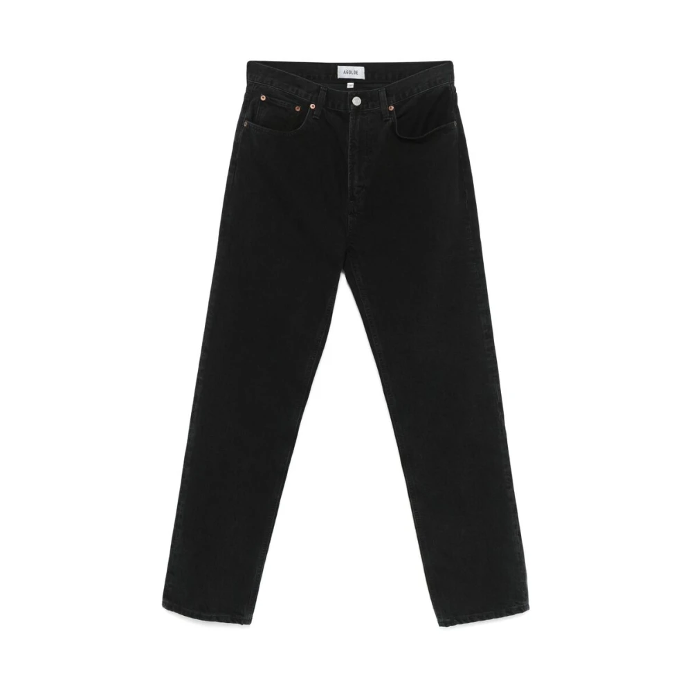 Agolde Zwarte Klassieke Five-Pocket Jeans Black Heren