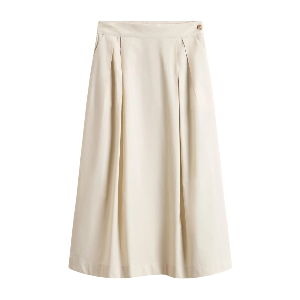 Woolrich Katoenen popeline rok met zakken Beige Dames