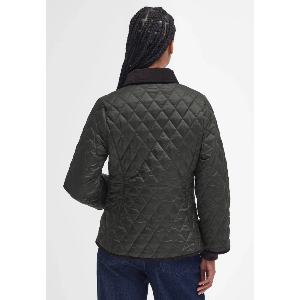 Barbour Gewatteerde Aansluitende Jas voor Vrouwen Green Dames