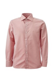 Roze Contrasterende zoom Regular Fit Overhemd