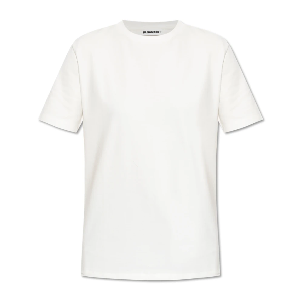 Jil Sander Witte Katoenen T-shirt en Polo Beige Dames