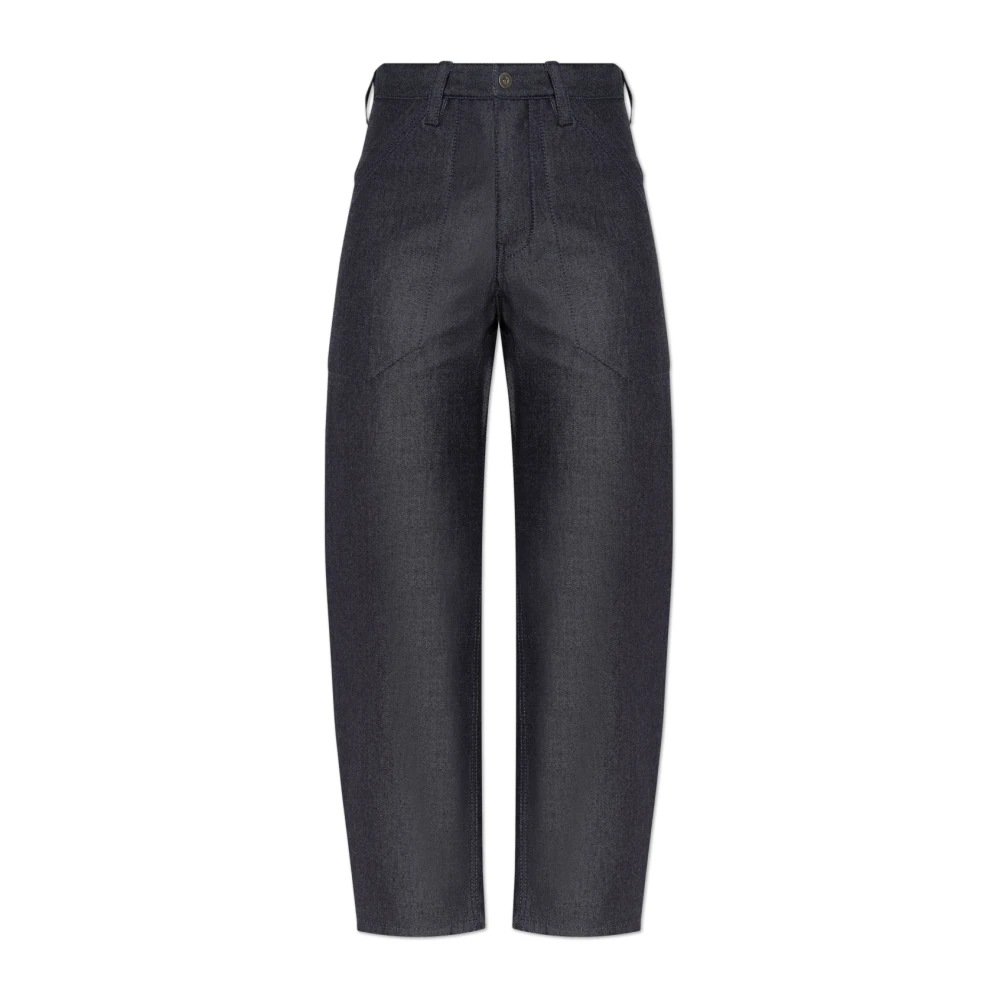 Jil Sander Donna Blu Jeans A Gamba Larga