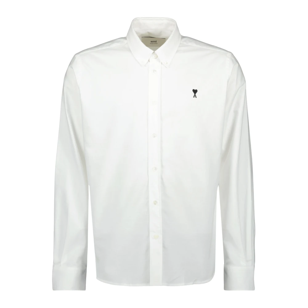 Ami Paris Blå Hjärt Vän Denim Skjorta