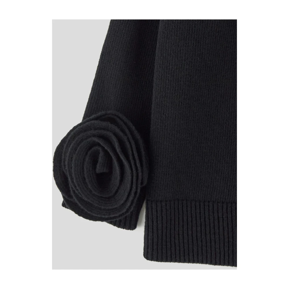 Valentino Wol Crewneck Gebreid Black Dames